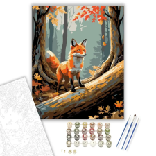 Számfestő.hu Varázslatos Őszi Erdő Rókával - számfestő készlet – 80×100 cm (Keret nélkül) kreatív és készségfejlesztő