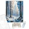 Számfestő.hu Varázslatos Téli Kastély az Erdő Mélyén - számfestő készlet – 40×50 cm (Keretre feszítve)