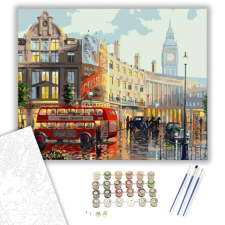 Számfestő.hu Városi élet - számfestő készlet – 40×50 cm (Keretre feszítve) kreatív és készségfejlesztő