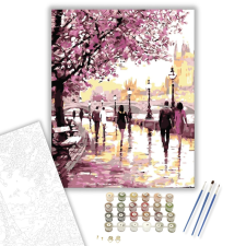 Számfestő.hu Városi Séta - számfestő készlet – 40×50 cm (Keretre feszítve) kreatív és készségfejlesztő