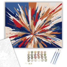 Számfestő.hu Vibráló Színrobbanás Textúrákkal - számfestő készlet – 40×50 cm (Keretre feszítve) kreatív és készségfejlesztő