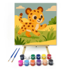 Számfestő.hu Vidám Leopárdkölyök a Szavannán - gyerek számfestő készlet