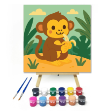 Számfestő.hu Vidám Majmóca Banánnal - gyerek számfestő készlet kreatív és készségfejlesztő