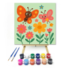 Számfestő.hu Vidám Pillangók a Virágok Között - gyerek számfestő készlet – 20×20 cm (Keretre feszítve)