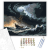 Számfestő.hu Viharos Tenger és Halászhajó - számfestő készlet – 40×50 cm (Keretre feszítve)