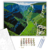 Számfestő.hu Vikos-kanyon Panoráma - számfestő készlet – 60×70 cm (Keretre feszítve)