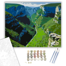 Számfestő.hu Vikos-kanyon Panoráma - számfestő készlet – 60×70 cm (Keretre feszítve) kreatív és készségfejlesztő