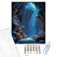 Számfestő.hu Világító Korallok Mélye - számfestő készlet – 40×50 cm (Keretre feszítve) kreatív és készségfejlesztő