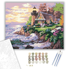 Számfestő.hu Világítótorony - számfestő készlet – 50×60 cm (Keretre feszítve) kreatív és készségfejlesztő