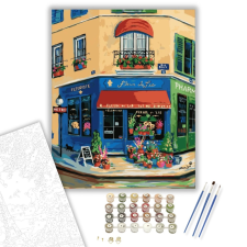 Számfestő.hu Virág bolt - számfestő készlet – 40×50 cm (Keretre feszítve) kreatív és készségfejlesztő