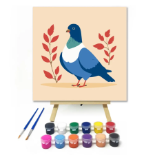 Számfestő.hu Virágos kertben - gyerek számfestő készlet – 30×30 cm (Keretre feszítve) kreatív és készségfejlesztő