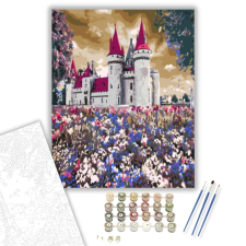 Számfestő.hu Virágvár - számfestő készlet – 40×50 cm (Keretre feszítve) kreatív és készségfejlesztő