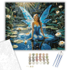 Számfestő.hu Vízi Tündér és Tündöklő Liliomok - számfestő készlet – 40×50 cm (Keretre feszítve)