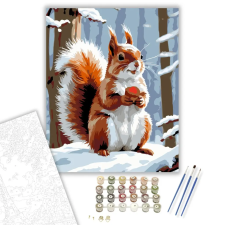 Számfestő.hu Vörös Mókus - számfestő készlet – 60×70 cm (Keretre feszítve) kreatív és készségfejlesztő