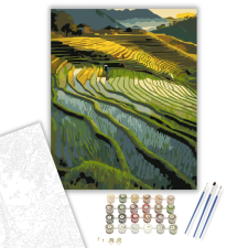 Számfestő.hu Yunnan Aranyló Teraszai - számfestő készlet – 40×50 cm (Keretre feszítve) kreatív és készségfejlesztő