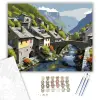 Számfestő.hu Zagori Hegyi Falu és Kőhíd - számfestő készlet – 60×70 cm (Keret nélkül)