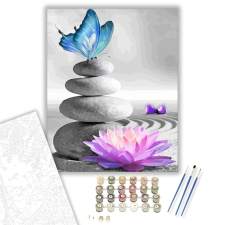 Számfestő.hu Zen kövek - számfestő készlet – 40×50 cm (Keretre feszítve) kreatív és készségfejlesztő