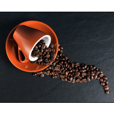 Számfestő Kávébab - vászonkép grafika, keretezett kép