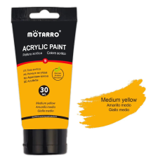 Számfestő Közepes sárga Akrilfesték - Motarro, (30ml) kreatív és készségfejlesztő