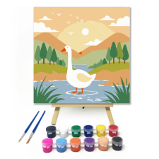 Számfestő Napfényes tavaszi tópart - gyerek számfestő készlet kreatív és készségfejlesztő