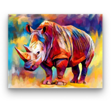 Számfestő Színes orrszarvú - számfestő készlet kreatív és készségfejlesztő