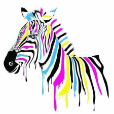 Számfestő Színes Zebra - gyémántszemes kirakó kreatív és készségfejlesztő