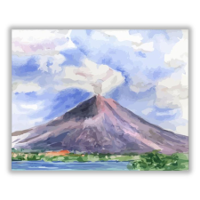 Számfestő Szunnyadó vulkán - számfestő készlet kreatív és készségfejlesztő