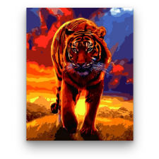 Számfestő Tigris vörösben - számfestő készlet kreatív és készségfejlesztő