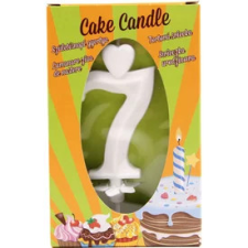  Számgyertya 7 - fehér party kellék