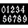  Számgyertya fehér számsor 0-9-ig