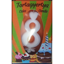 számgyertya+talp fehér dobozos - "8" gyertya