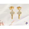  Szami gold filled kulcs kisfülbevaló-18K