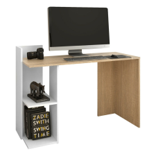  Számítógépasztal, sonoma tölgy/fehér, ZINO NEW íróasztal