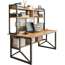  SZÁMÍTÓGÉPES ASZTAL SÖTÉT BÜKK LAPTOPHOZ LOFT JÁTÉKHOZ MODERN 120 CM bútor