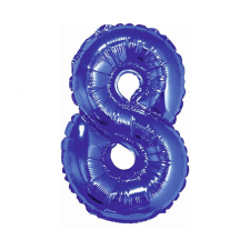 Számok Blue, Kék 8-as mini szám fólia lufi 35 cm party kellék