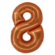 Számok Copper, Réz 8-as szám fólia lufi 76 cm party kellék