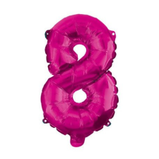 Számok Hot Pink 8-as szám fólia lufi 95 cm party kellék