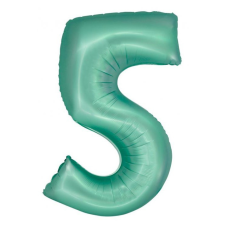 Számok Mint Matt, Menta 5-ös szám fólia lufi 76 cm party kellék