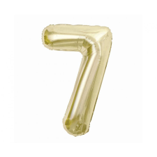 Számok Pezsgőszínű B&C Champagne 7-es szám fólia lufi 85 cm party kellék