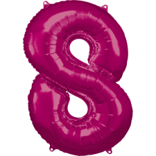 Számok Pink óriás szám fólia lufi 8-as, 83*53 cm party kellék