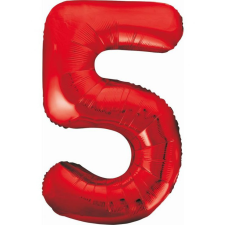 Számok Piros 5-ös Red szám fólia lufi 85 cm party kellék