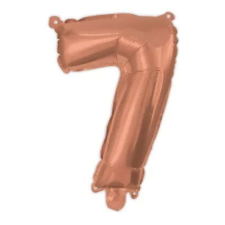 Számok Rose Gold 7-es szám fólia lufi 95 cm party kellék