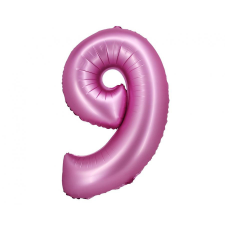 Számok Rózsaszín Satin Pink 9-es szám fólia lufi 76 cm party kellék