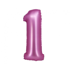 Számok Satin Pink, Rózsaszín 1-es szám fólia lufi 76 cm party kellék
