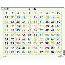 Számolás 100-ig Larsen puzzle - 100 darab puzzle, kirakós