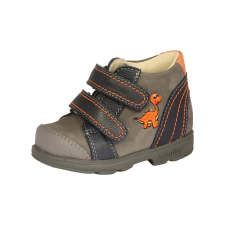 Szamos Kölyök 21-24 SZAMOS szupinált cipő fiúknak - kék-szürke-narancs - dinós mintával gyerek cipő