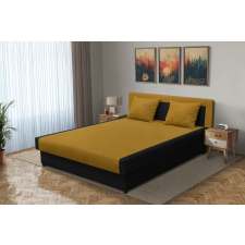  Szandra franciaágy fekete és őszarany szövet lenyűgöző 4 méretben ágy és ágykellék