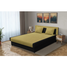  Szandra franciaágy fekete és száraz olíva szövet lenyűgöző 4 méretben ágy és ágykellék