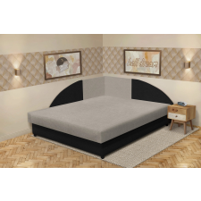  Szandra saroktámlás franciaágy fekete és ezüst serlegszürke szövet lenyűgöző 4 méretben ágy és ágykellék