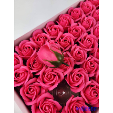  Szappanrózsa fej 50 db/doboz 5,5x6,5 cm - Sötét Rózsaszín dekorációs kellék